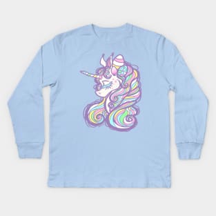 Easter Unicorn Kids Long Sleeve T-Shirt